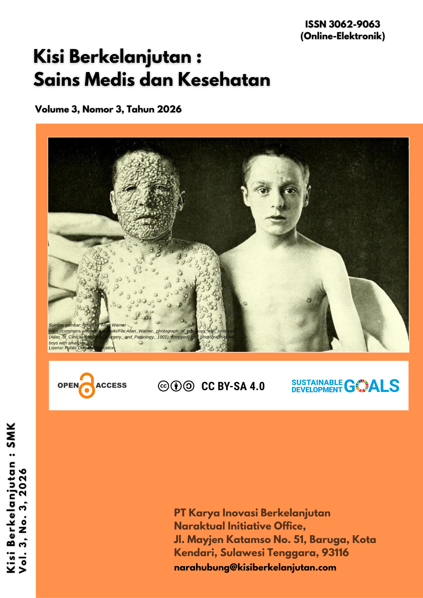 Picture in cover: photograph of two boys with smallpox (Atlas of Clinical Medicine, Surgery, and Pathology, 1901).